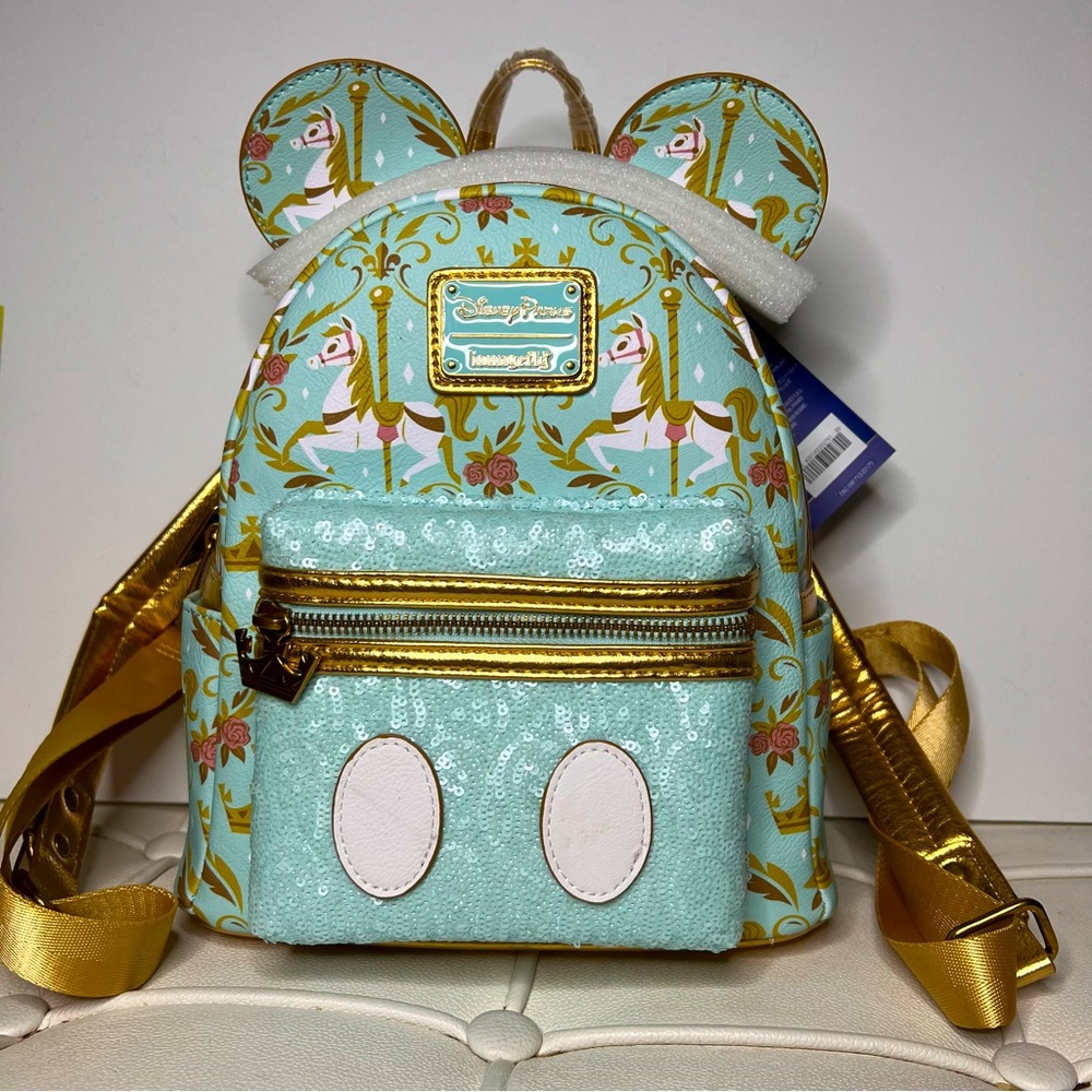 Loungefly - Disney King Arthur’s Carousel Backpack Mickey’s Main Attraction, NWT